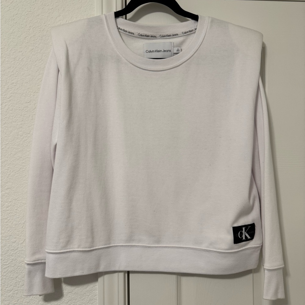 WHITE Calvin Klein Women's Shoulder Pads size M